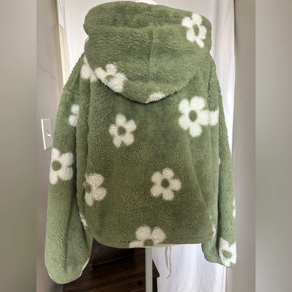 Green Floral Kids Jacket women‎ size medium - Picture 5 of 13